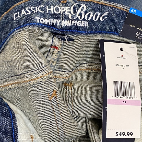 🌟LAST CHANCE 🌟 Tommy Hilfiger Boot Cut Mid Rise Denim Blue Jeans - Picture 4 of 6